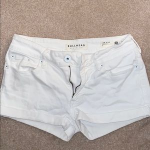 White jean shorts